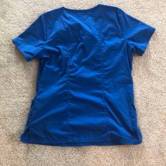 Royal blue Cherokee scrub top. worn once - Picture 3 of 3